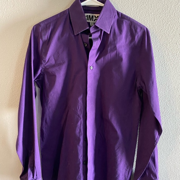 Express Long Sleeve Button Down Mens Shirt - Picture 3 of 4
